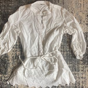Lucky Brand white blouse size medium